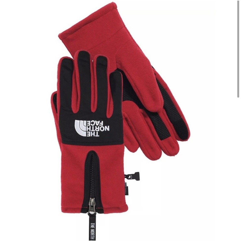The Northface Denali ETIP Gloves Size Large Red/Black - Picture 3 of 3